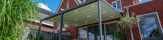A folding canopy veranda that opens at the flick of a switch