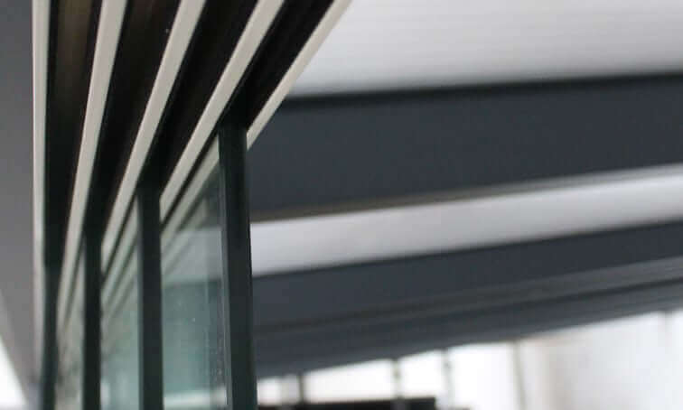 Fiano frameless sliding glass panels