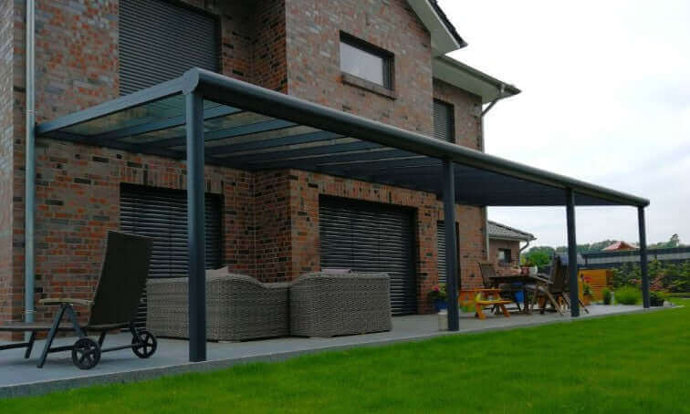 Pigato modern and stylish aluminium Veranda with a luxury finish
