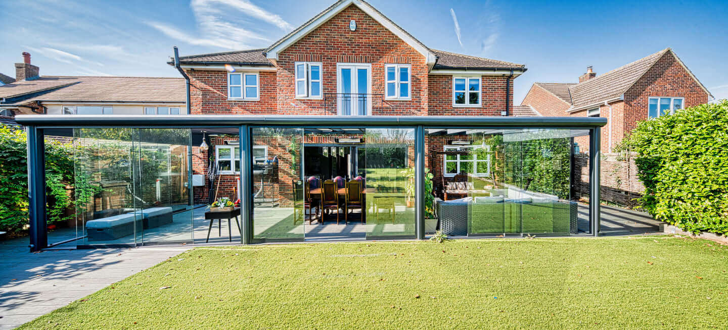 Pigato Modern Veranda Glass Room - With Sliding Glass Walls