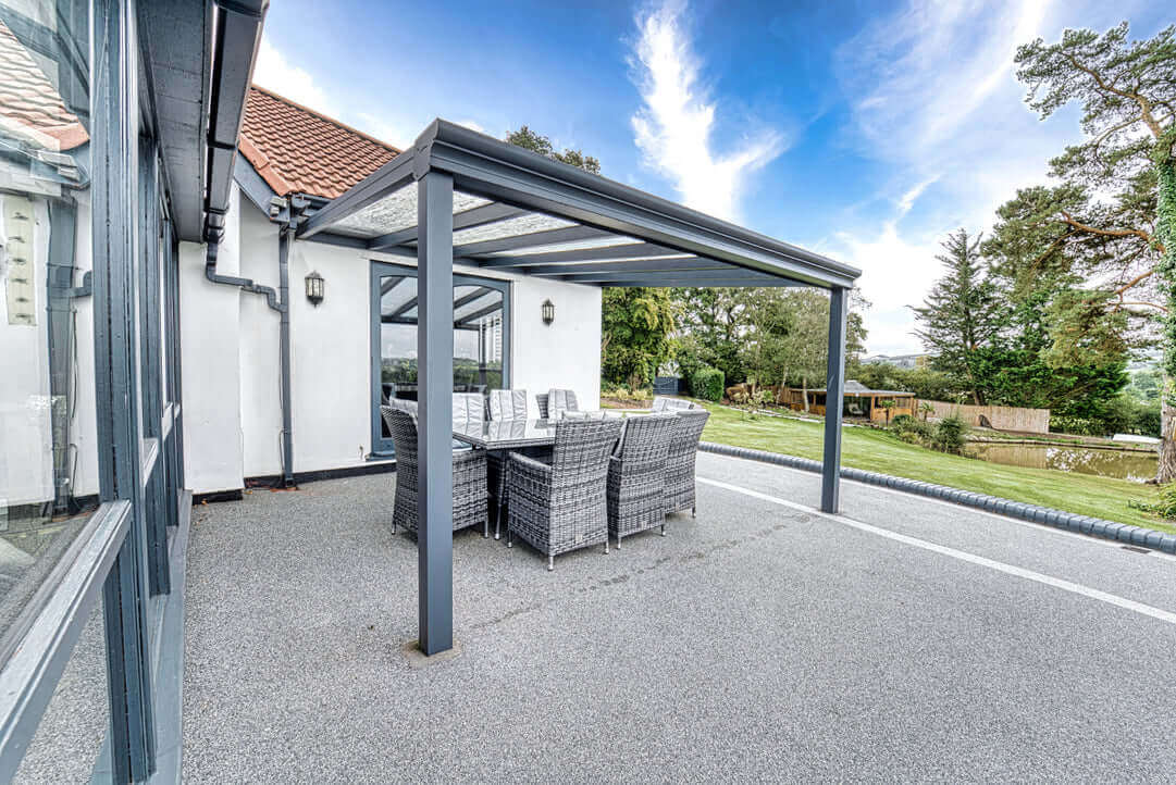 Pigato Veranda Glass Room with traditional gutter - affordable luxury