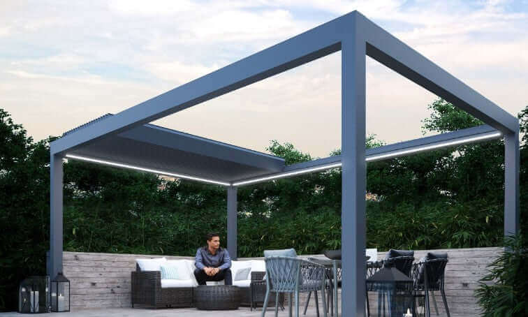 Pinela Deluxe the modern Retractable Roof Pergola
