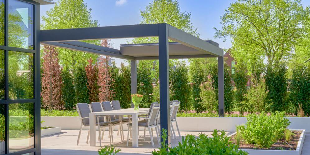 Sliding Roof Pergola adds value to your home