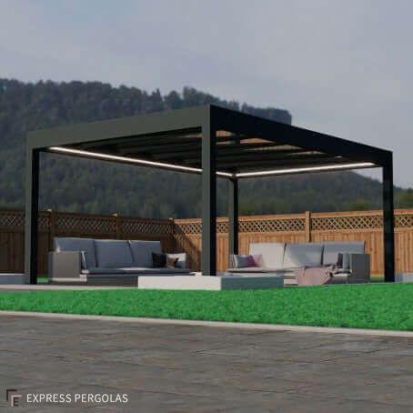 Pinela aluminium Pergola with a Glass Roof 