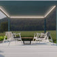Pinela Deluxe - The Retractable Roof Pergola with led strip lights